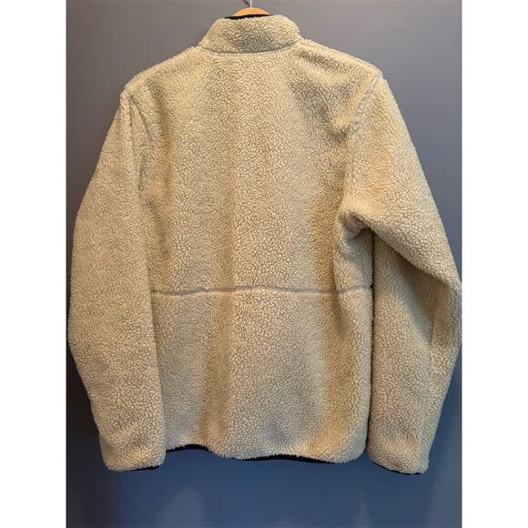 Old Navy Women's Large Cream & Navy Zippered Jacket Casual Mid-Length - Picture 5 of 7